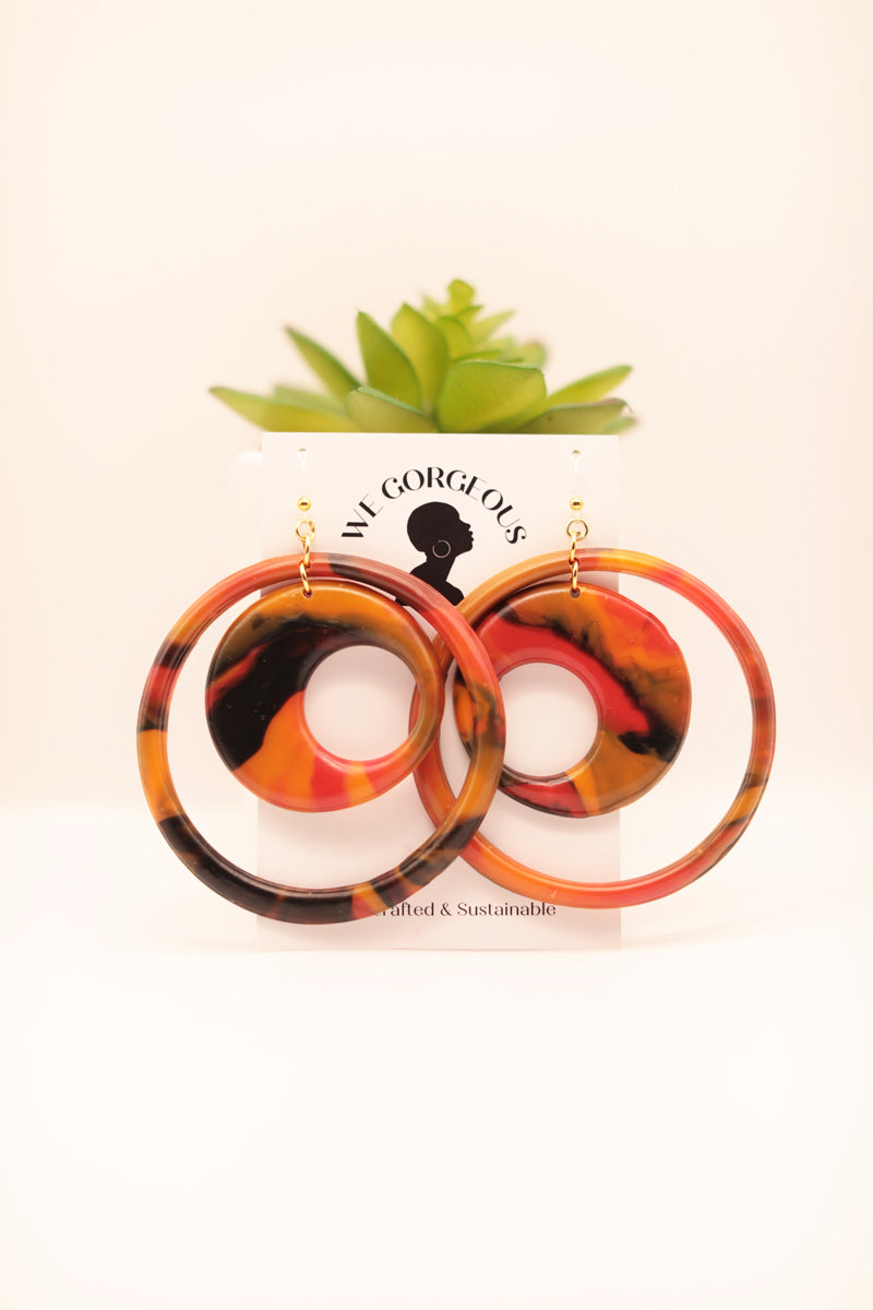 Extra Large Hoop Upcycled Sustainable Earrings