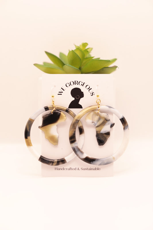 Africa Large Hoop Upcycled Sustainable Earrings