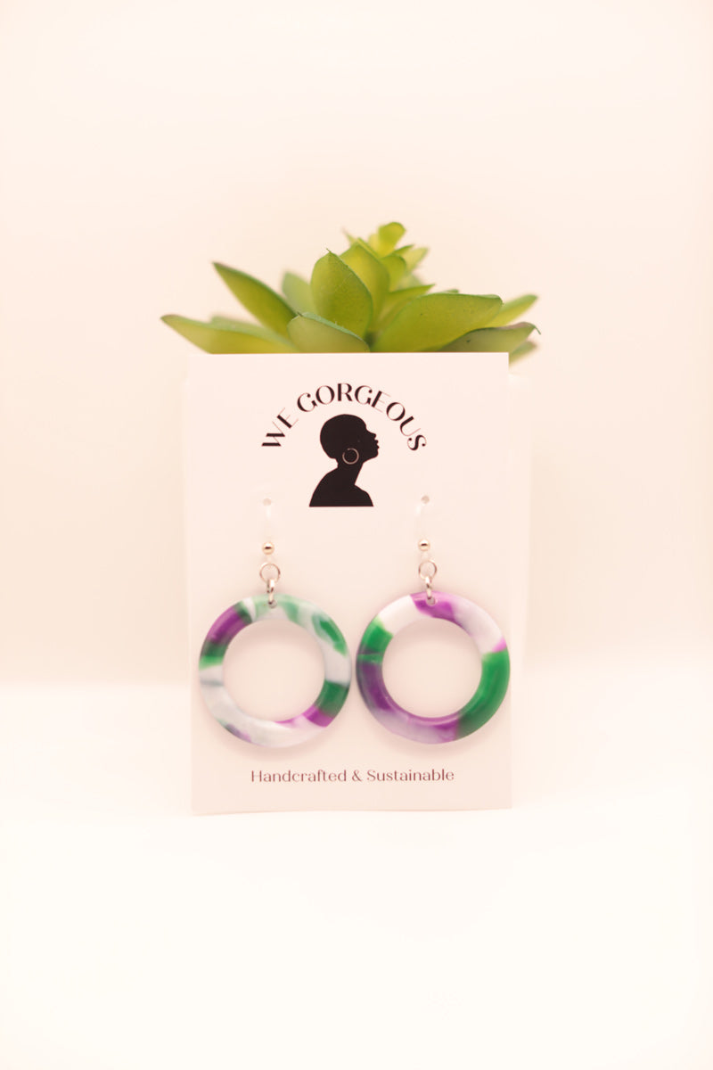 Small Hoop Upcycled Sustainable Earrings