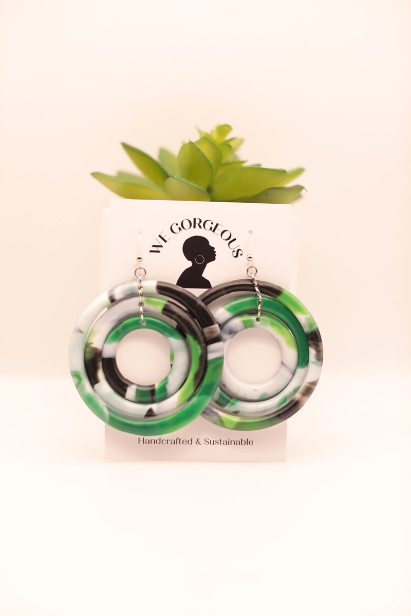 Triple Hoop Upcycled Sustainable Earrings