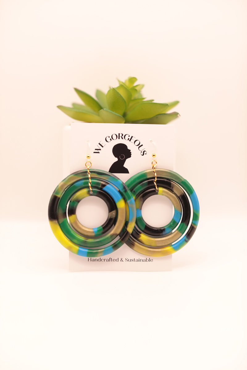 Triple Hoop Upcycled Sustainable Earrings
