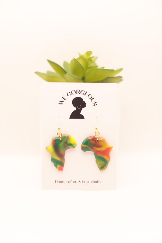 Africa Upcycled Sustainable Dangle Earrings