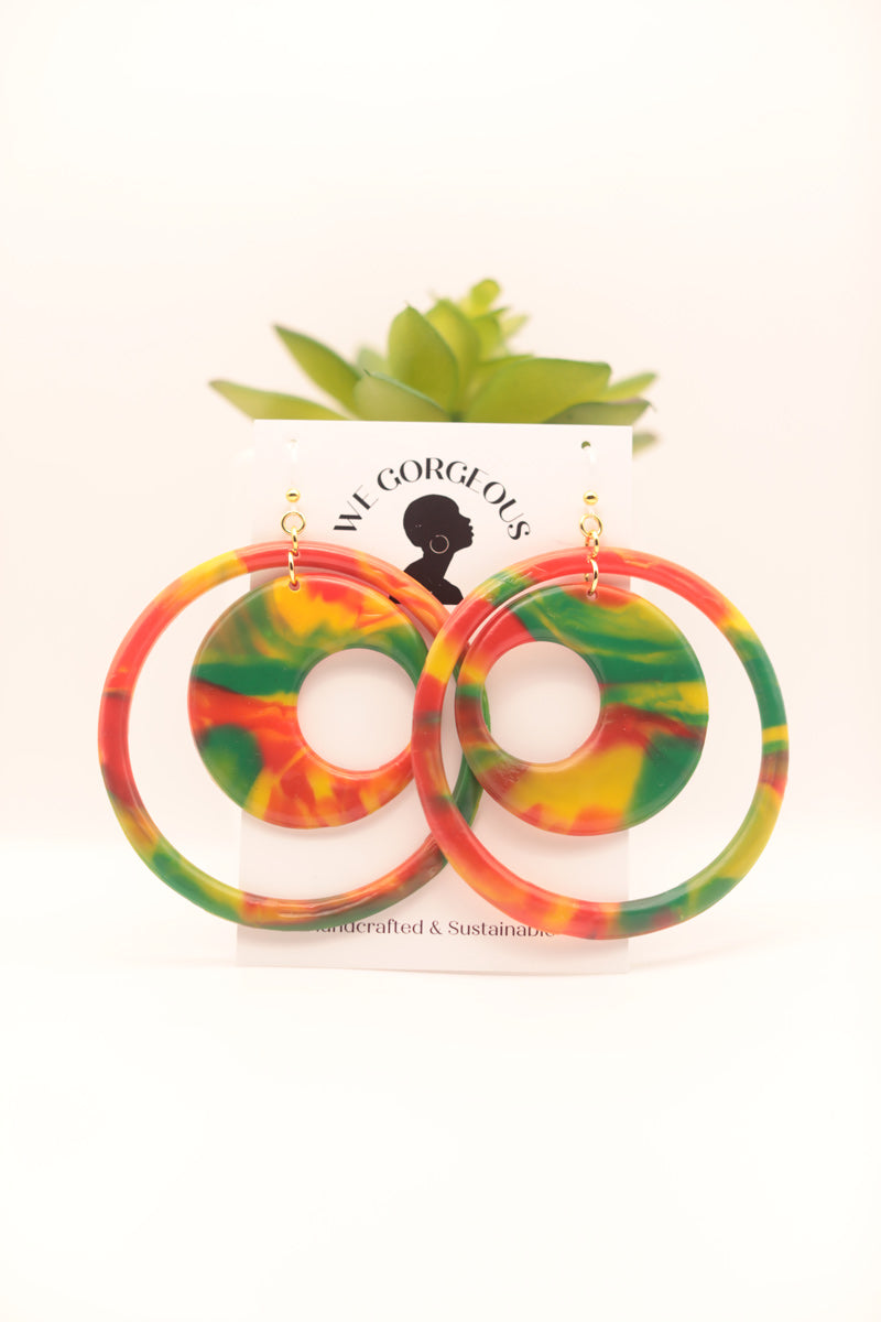 Extra Large Hoop Upcycled Sustainable Earrings