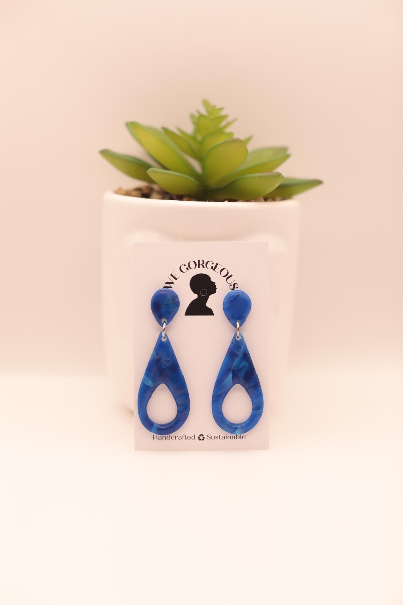 Mini Tear Drop Upcycled Sustainable Drop Earrings