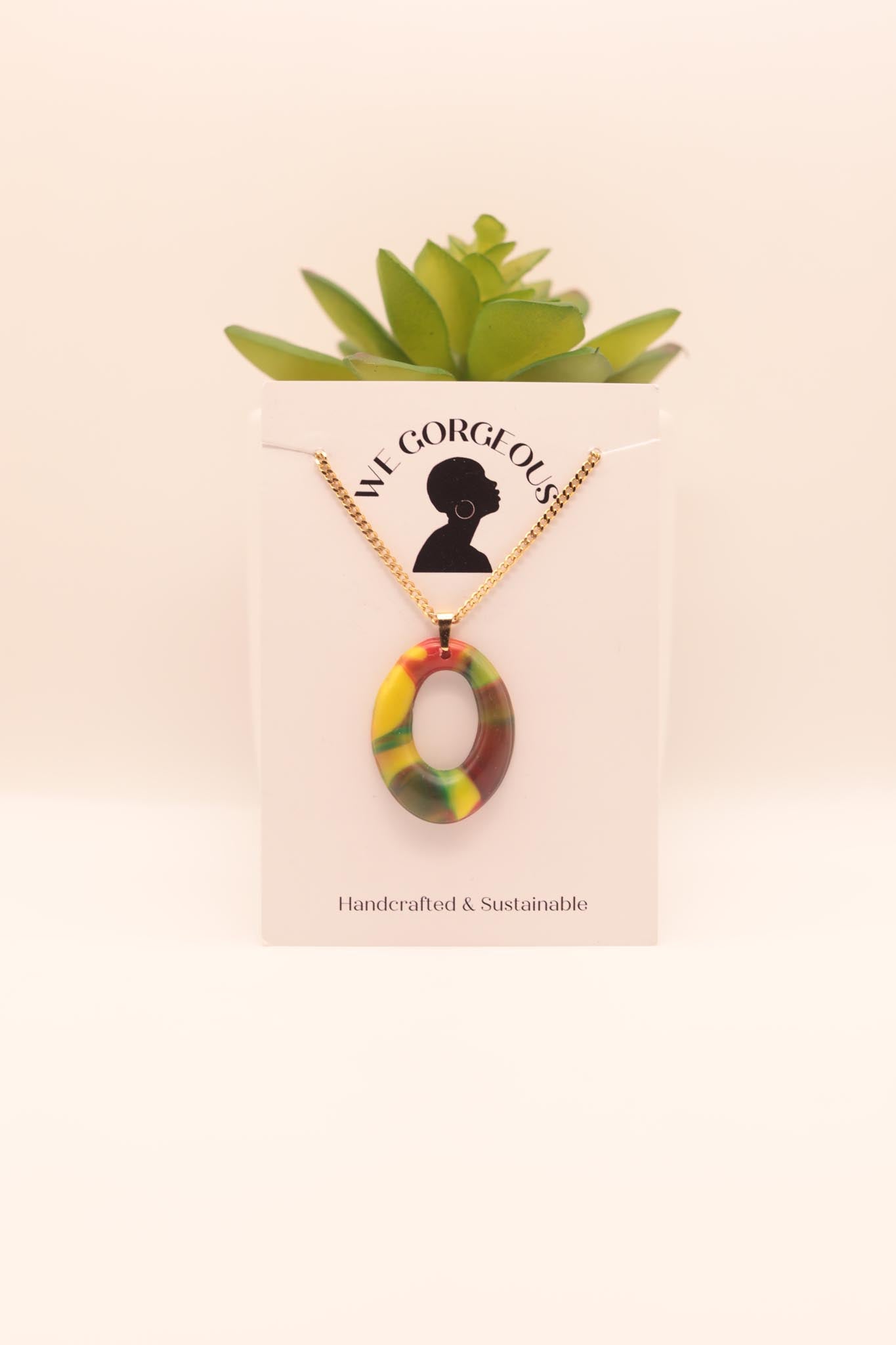 Oval Cutout Upcycled Sustainable Necklace (Limited Edition)