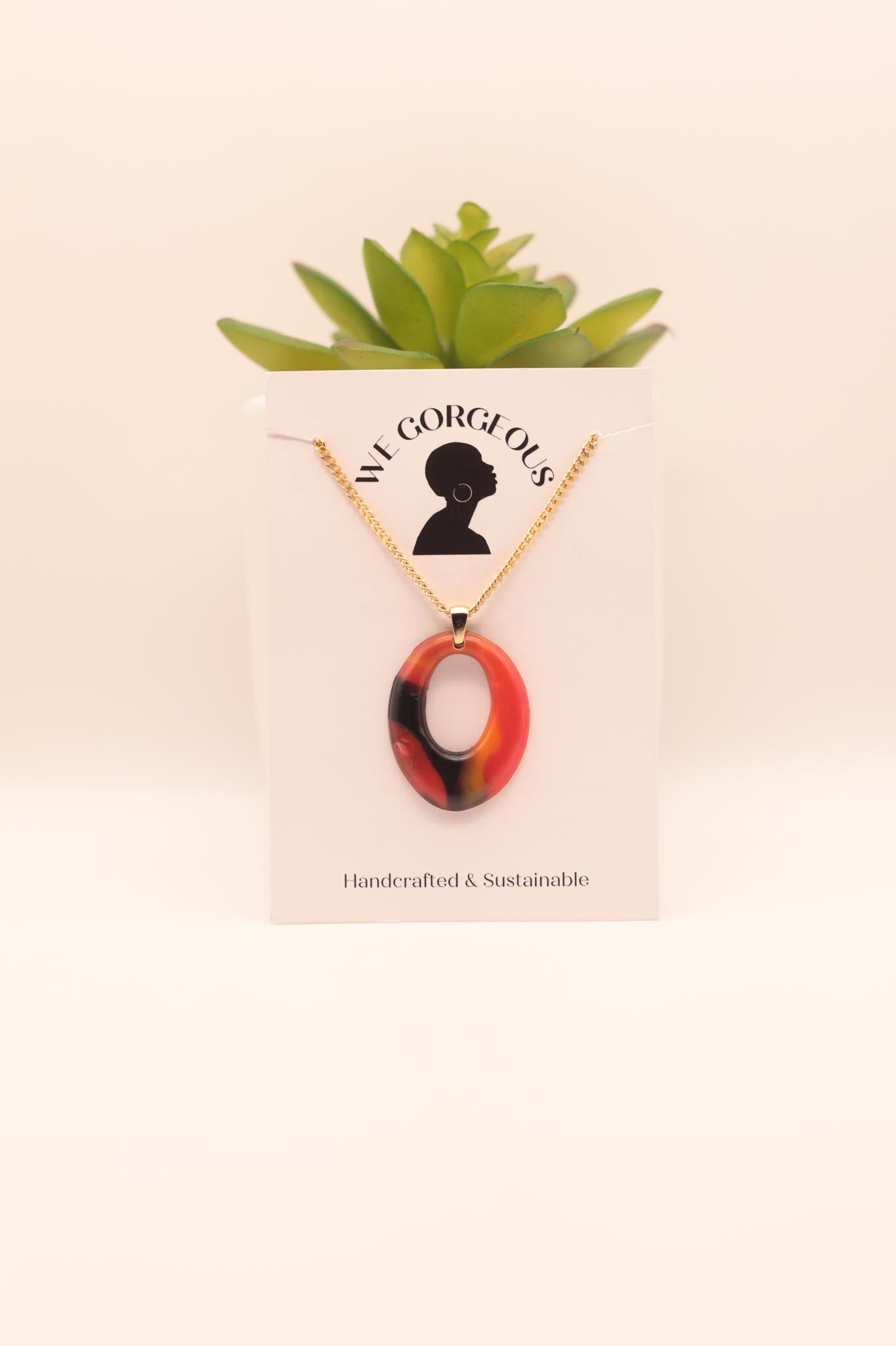 Oval Cutout Upcycled Sustainable Necklace