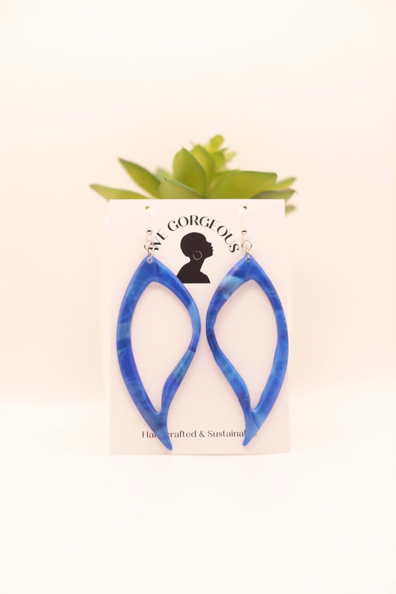 Leaf Cutout Upcycled Sustainable Dangle Earrings