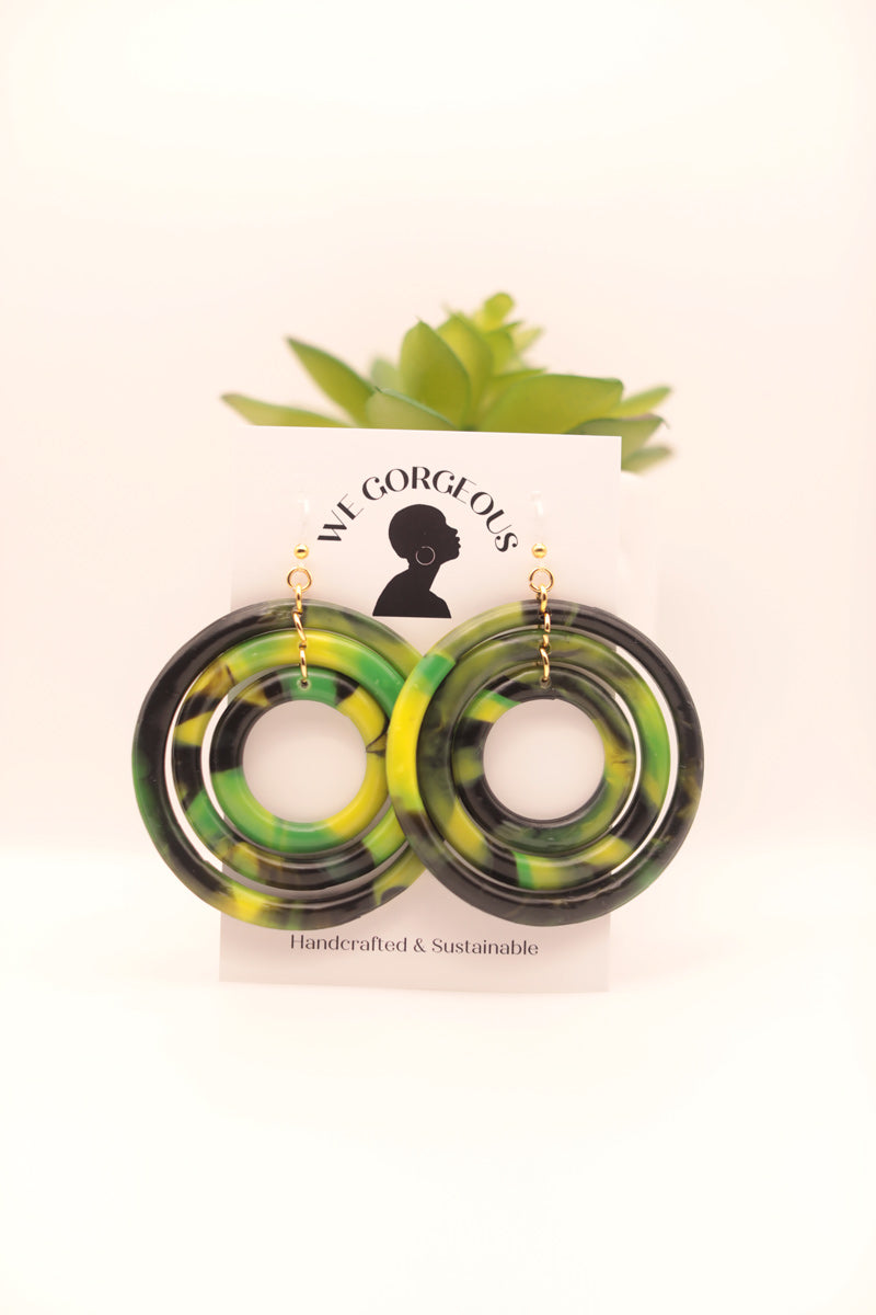 Triple Hoop Upcycled Sustainable Earrings