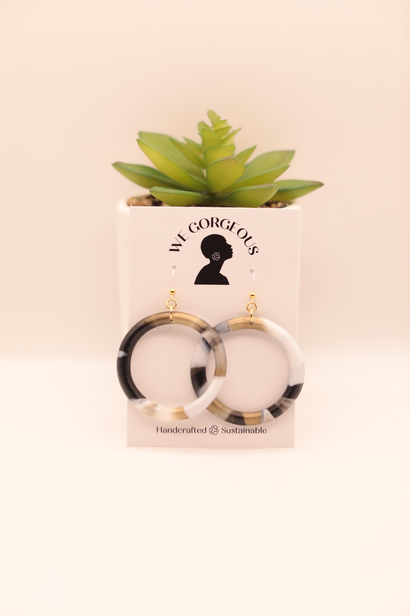 Medium Hoop Upcycled Sustainable Earrings