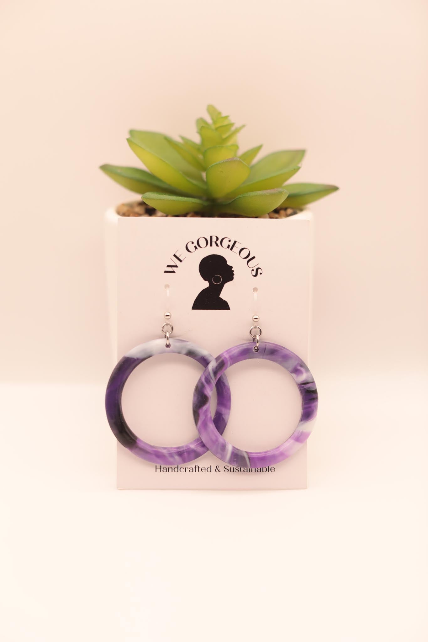 Medium Hoop Upcycled Sustainable Earrings