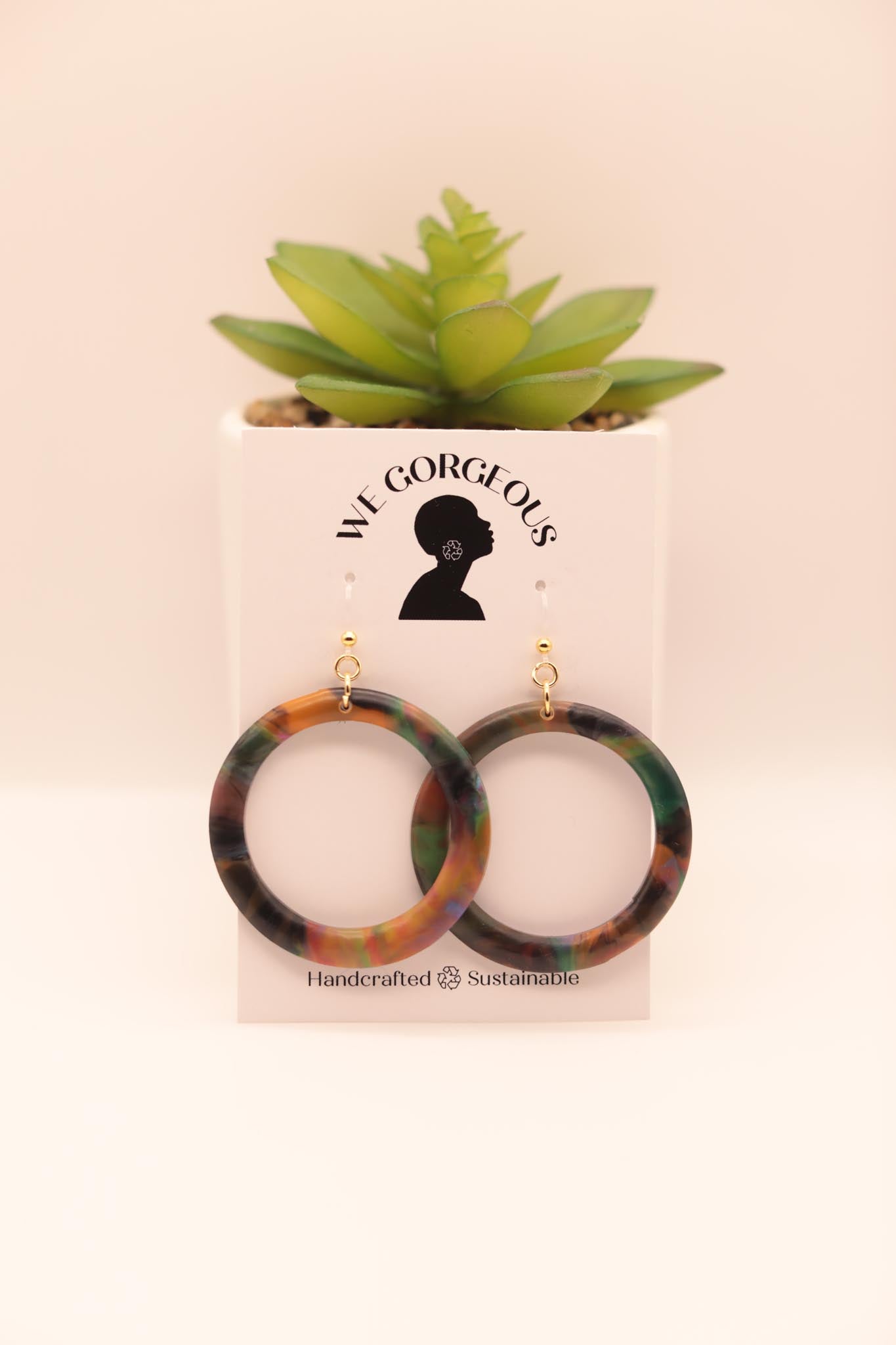 Medium Hoop Upcycled Sustainable Earrings