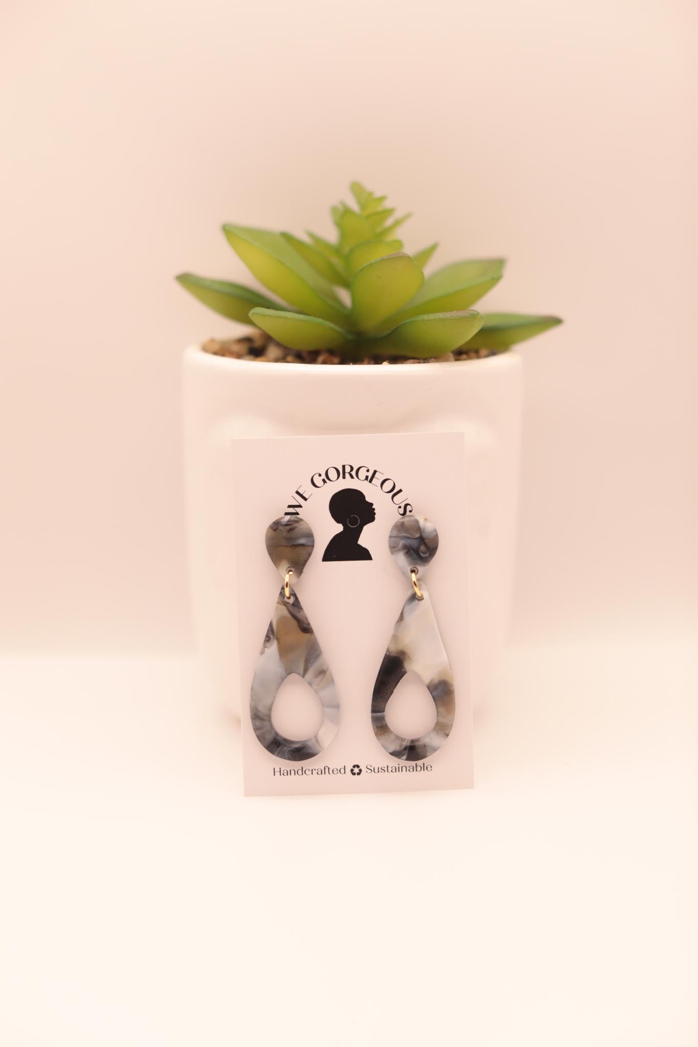 Mini Tear Drop Upcycled Sustainable Drop Earrings