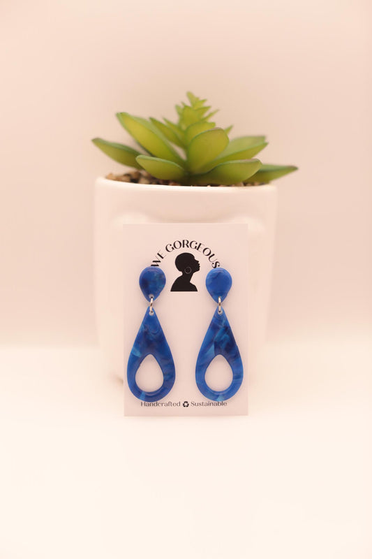 Mini Tear Drop Upcycled Sustainable Drop Earrings