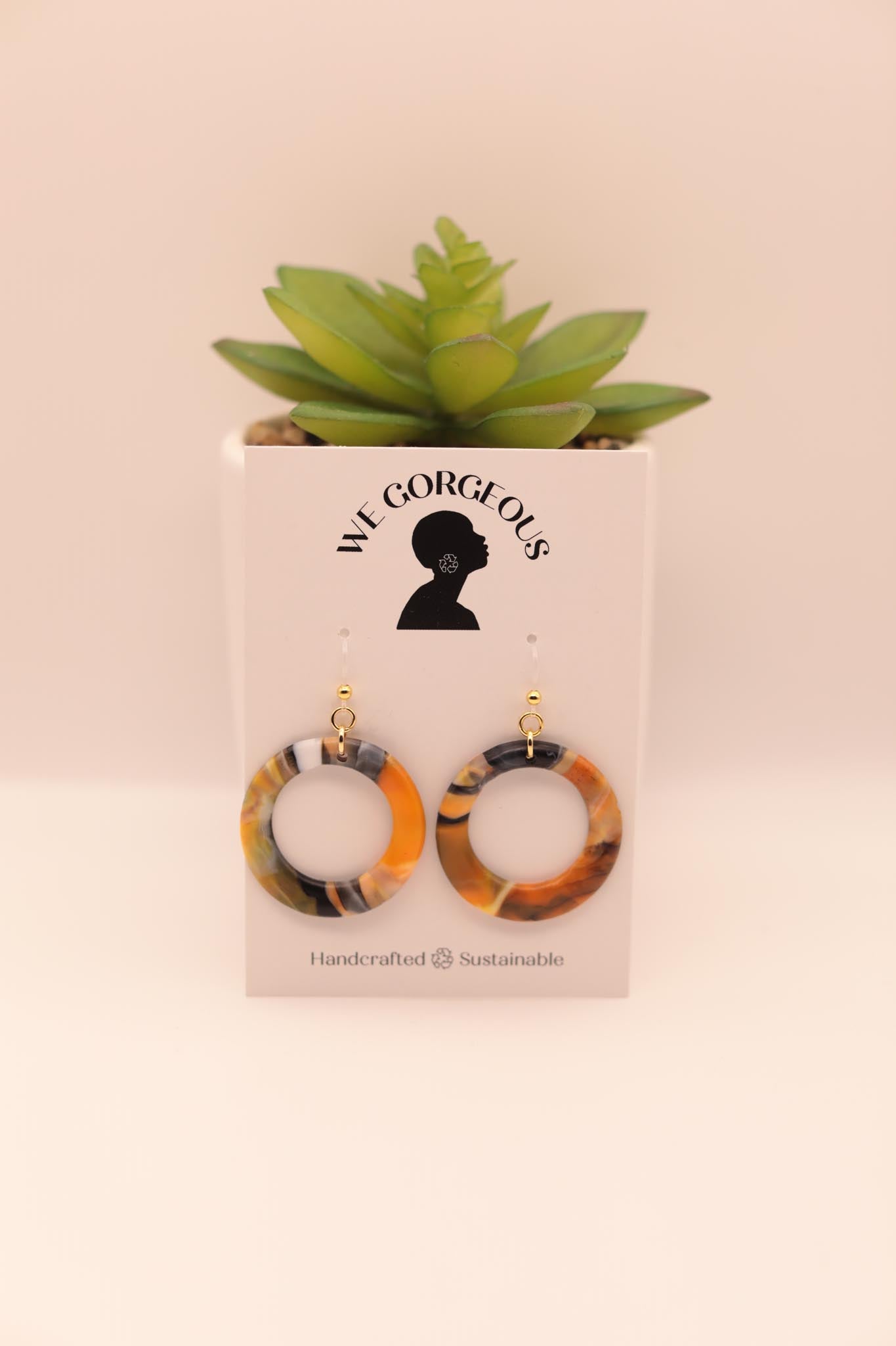 Small Hoop Upcycled Sustainable Earrings