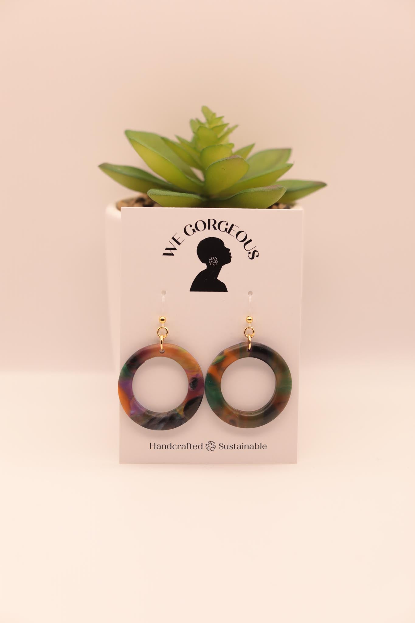 Small Hoop Upcycled Sustainable Earrings