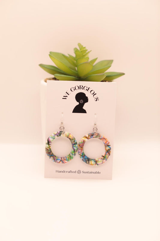 Small Hoop Upcycled Sustainable Earrings